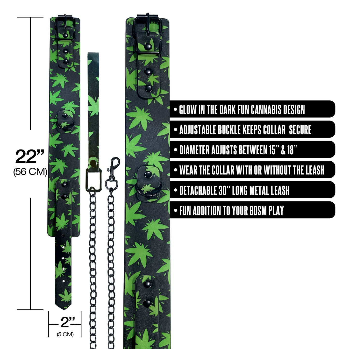 Stoner Vibes, Chronic Collection, Glow In The Dark, Collar & Leash
