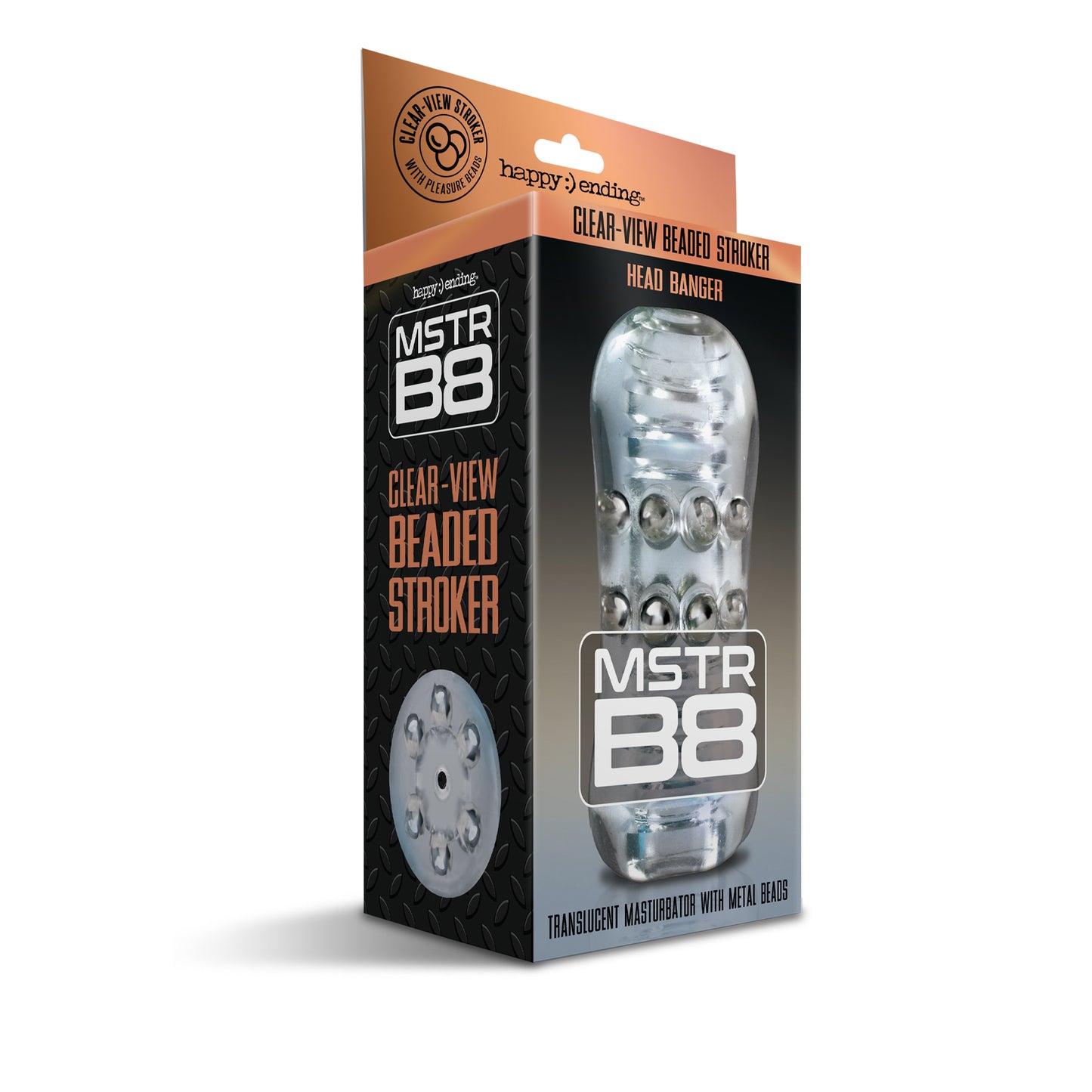MSTR B8 Clear-View Beaded Stroker, Head Banger