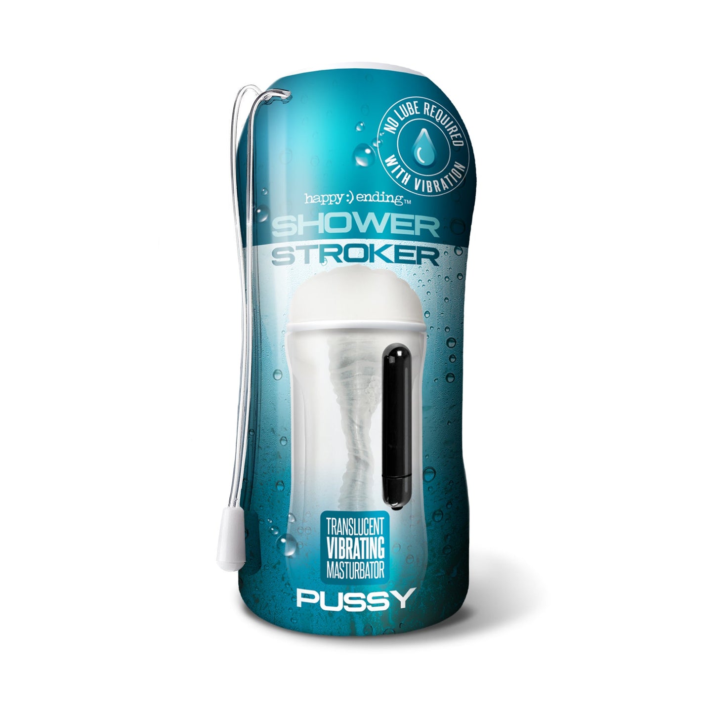 Happy Ending Vibrating Shower Stroker Masturbator, Self Lubricating, Pussy - THES