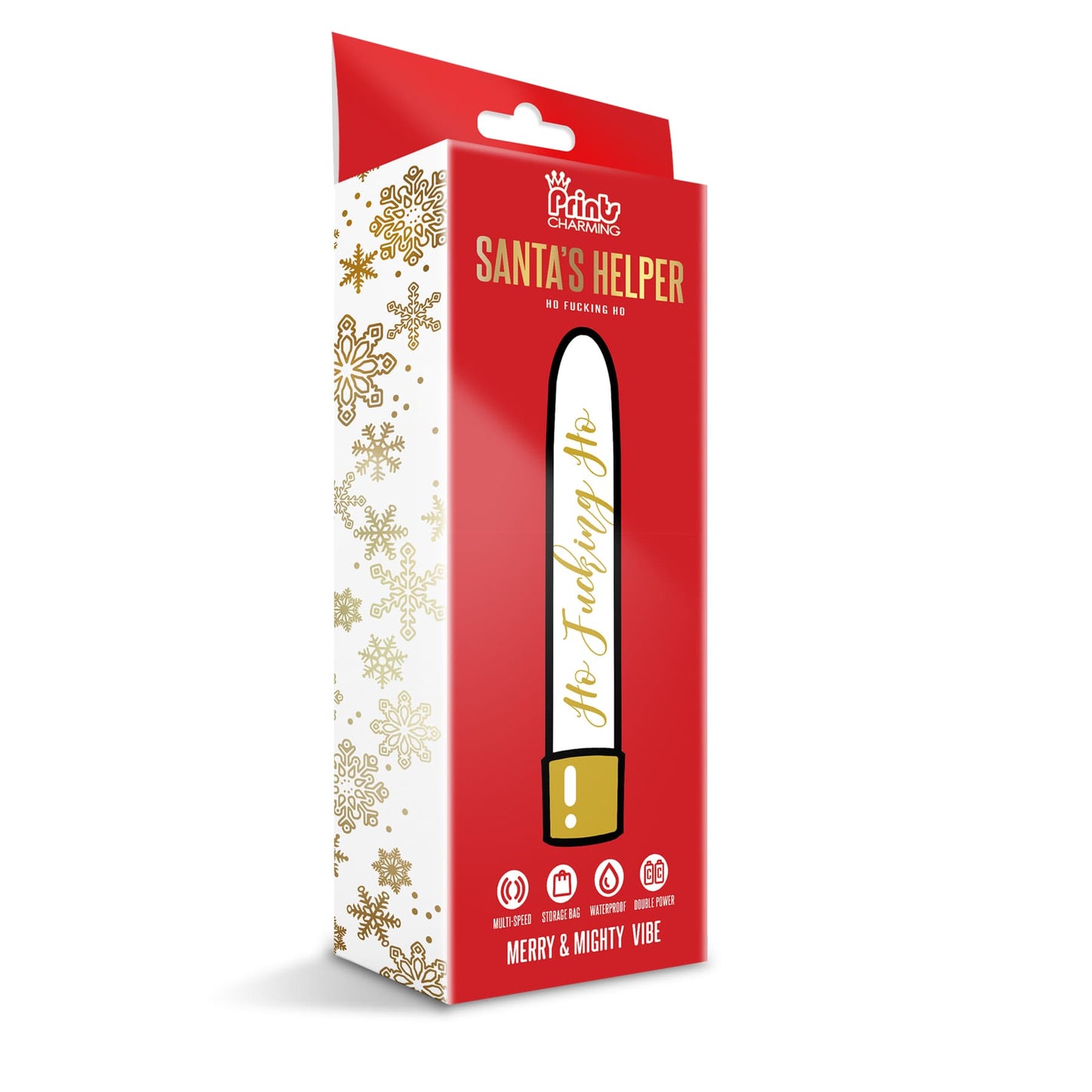 Prints Charming Santa's Helper Merry & Mighty Vibe, Ho Fucking Ho w/storage bag - The Happy Ending Shop