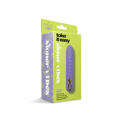 Stoner Vibes Toke it Easy Rechargeable Bullet Vibrator, Lit Lilac