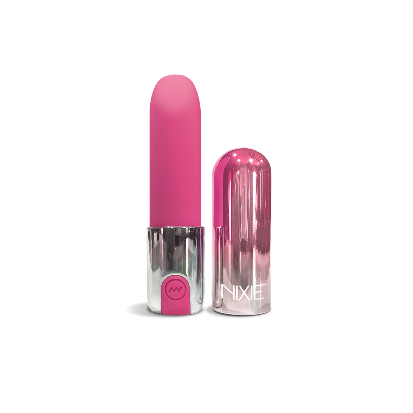 NIXIE Smooch Rechargeable Lipstick Vibrator, Pink Ombre