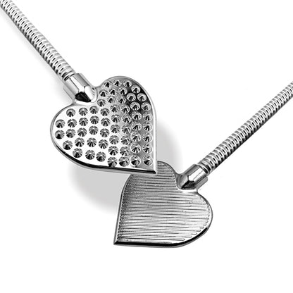 NIXIE Stainless Steel Riding Crop, Flaming Heart