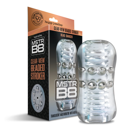 MSTR B8 Clear-View Beaded Stroker, Head Banger