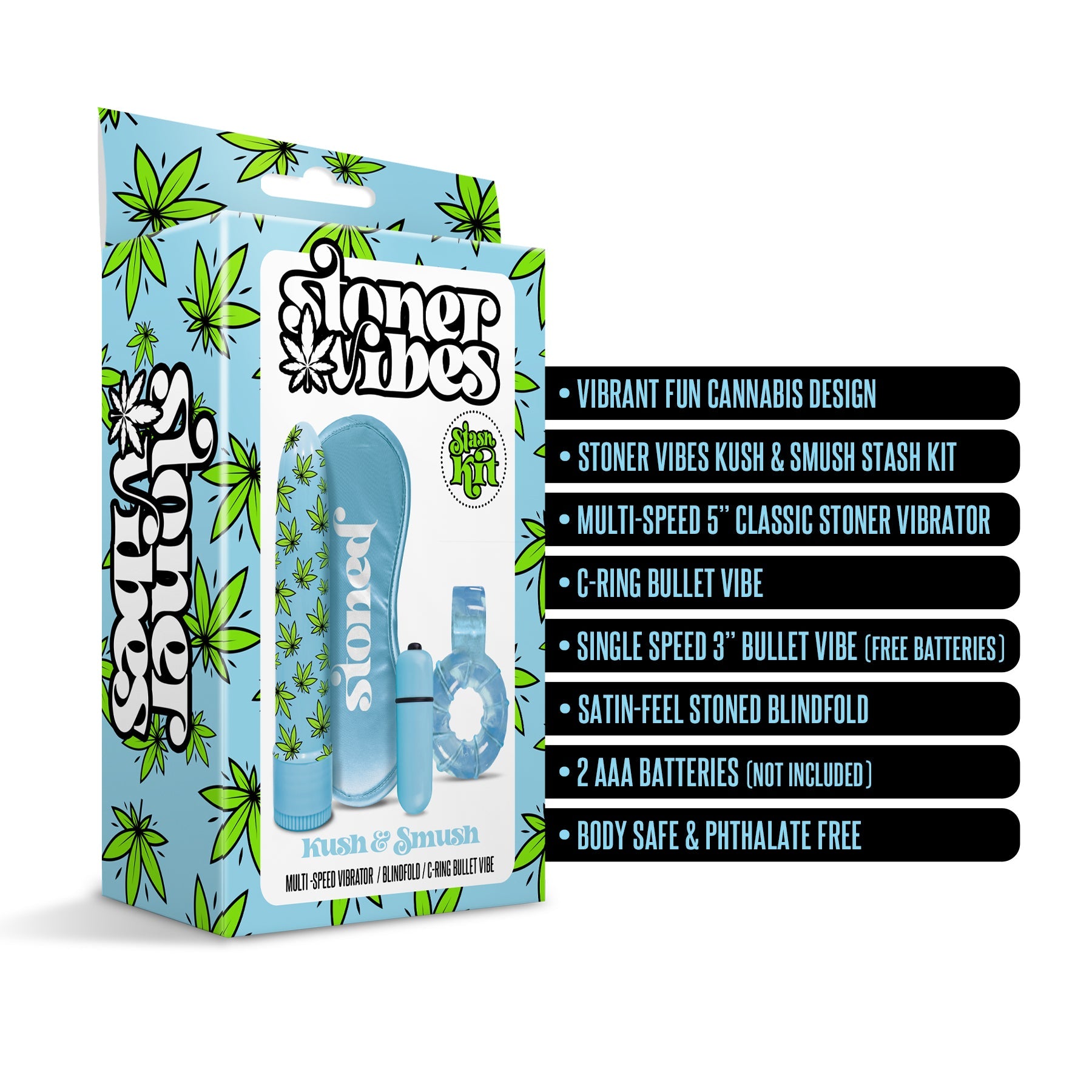 Stoner Vibes Stash Kit, Kush and Smush Sex Toy Kit Global Novelties LLC Stoner Vibes Stash Kit, Kush and Smush Sex Toy Kit Global Novelties LLC