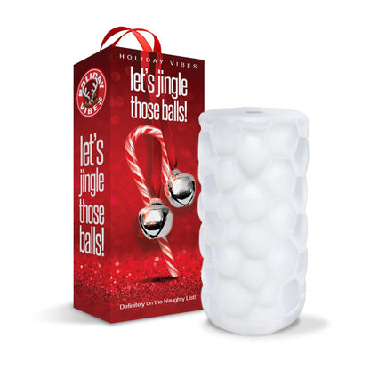 Holiday Vibes Naughty List Gift Let's Jingle Those Balls, Tight Textured Stroker w/storage bag - The Happy Ending Shop