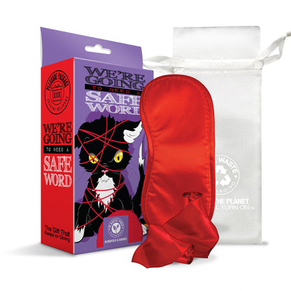 Pleasure Package We're Going To Need A Safe Word, Blindfold, Wrist and Ankle Sashes w/storage bag - THES