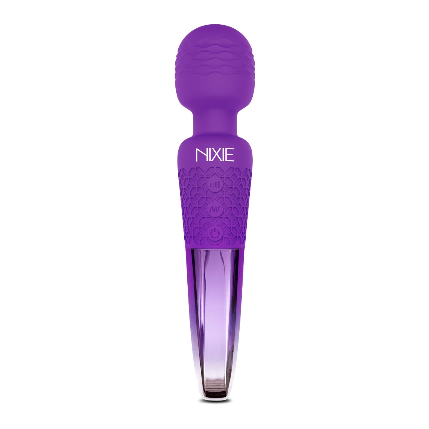 Nixie Rechargeable Wand Massager, Purple Ombre Metallic - THES
